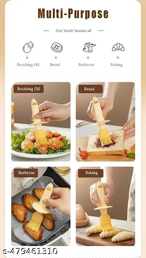 2 IN 1 Oil Dispenser Bottle with Silicone Basting Brush for Cooking