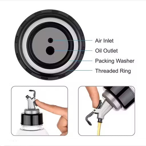 Shop Now Oil Bottle and Pourer for daily use in kitchen cooking